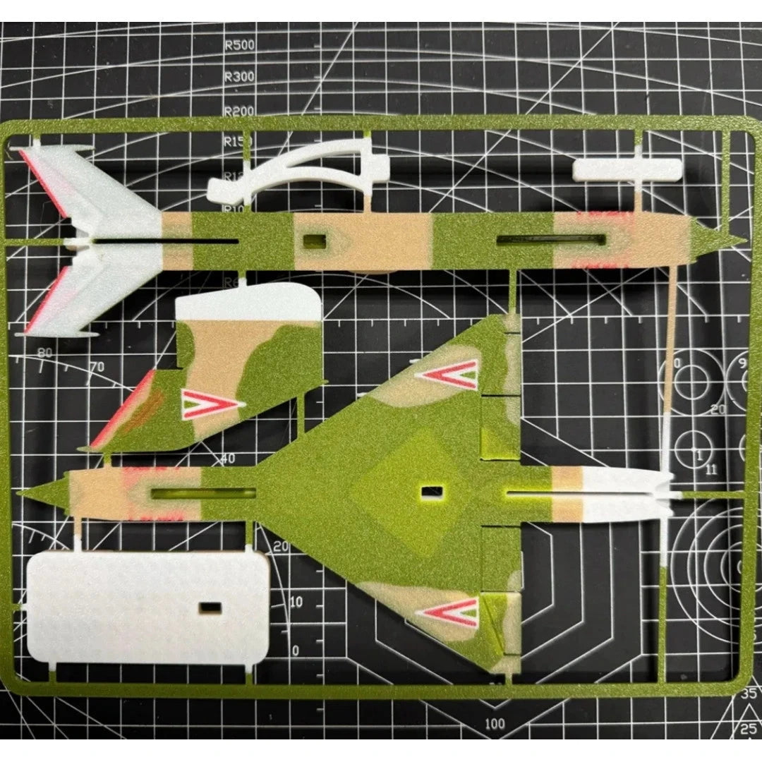 MiG-21 3D Printed Aircraft Model with Stand Hungarian Air Force Camo Desktop Dec 07FC0E-D4 - KOEEK