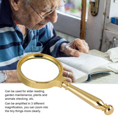 new Book Reading Handicraft Magnifying Jewelry Repairing Magnifier(Golden ) HGF koeek - KOEEK