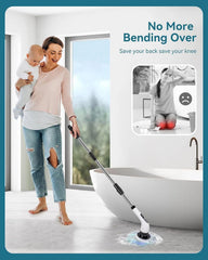 Power rotary scrubber for cleaning bathrooms Tile power cleaning brushes