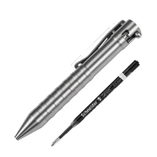 Portable EDC Pocket Outdoors Pen Solid TC4 Titanium Alloy Bolt Action Ball Pen 07FC0E-D4 - KOEEK