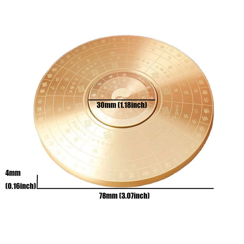 Brass Tai Chi Fidget Spinner Adult Metal EDC Toys Fidget ADHD Hand Spinner Gifts 07FC0E-D4 - KOEEK
