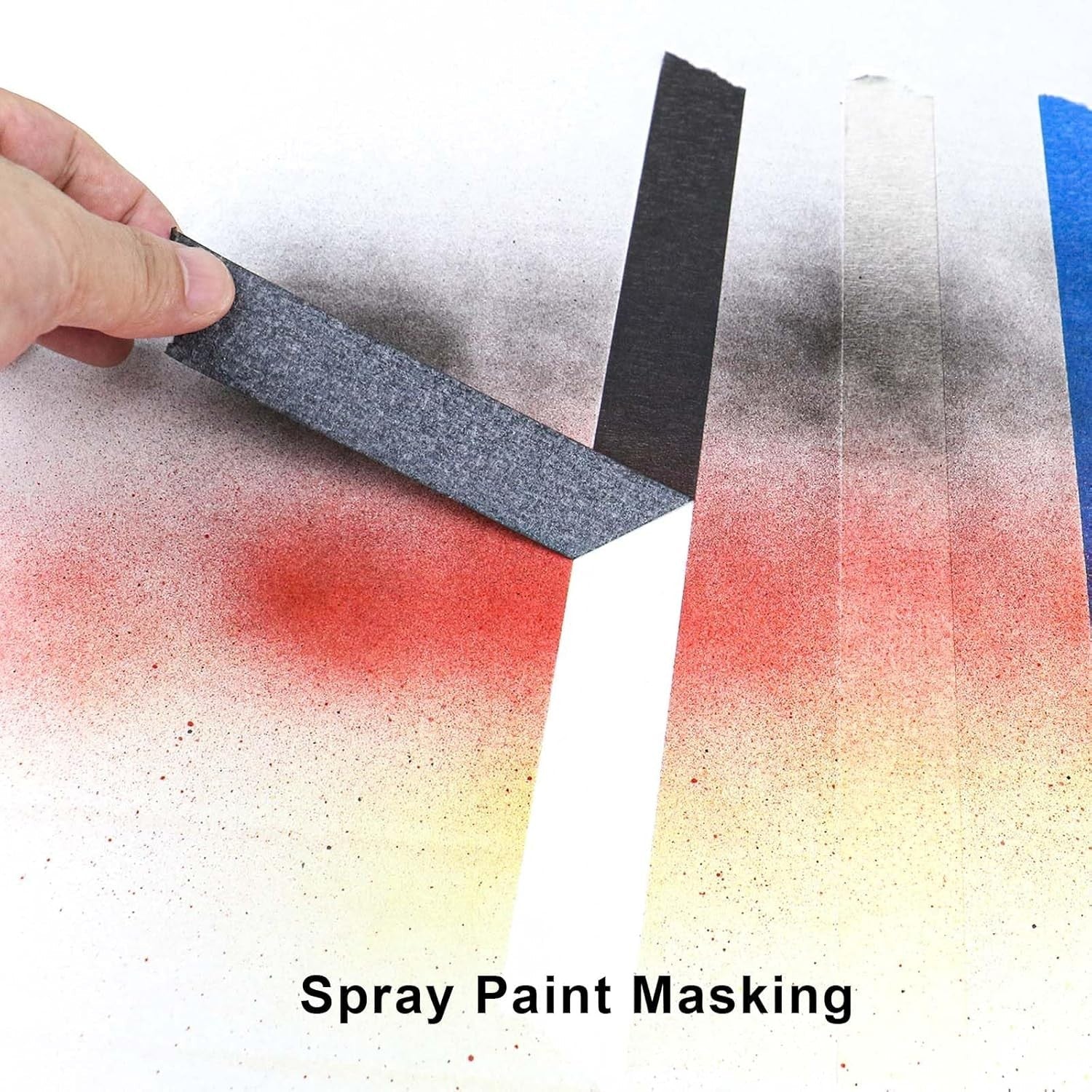 new 4 Pack Black Painters Tape - Masking 1 inch Wide - Multi-Surface, 07FC0E-D4 - KOEEK