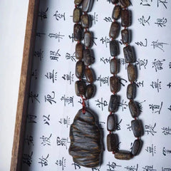 10mmVietnam Nha Trang Agarwood Bead Necklace Prayer Beads Sweater Chain Car Hang 07FC0E-D4 - KOEEK