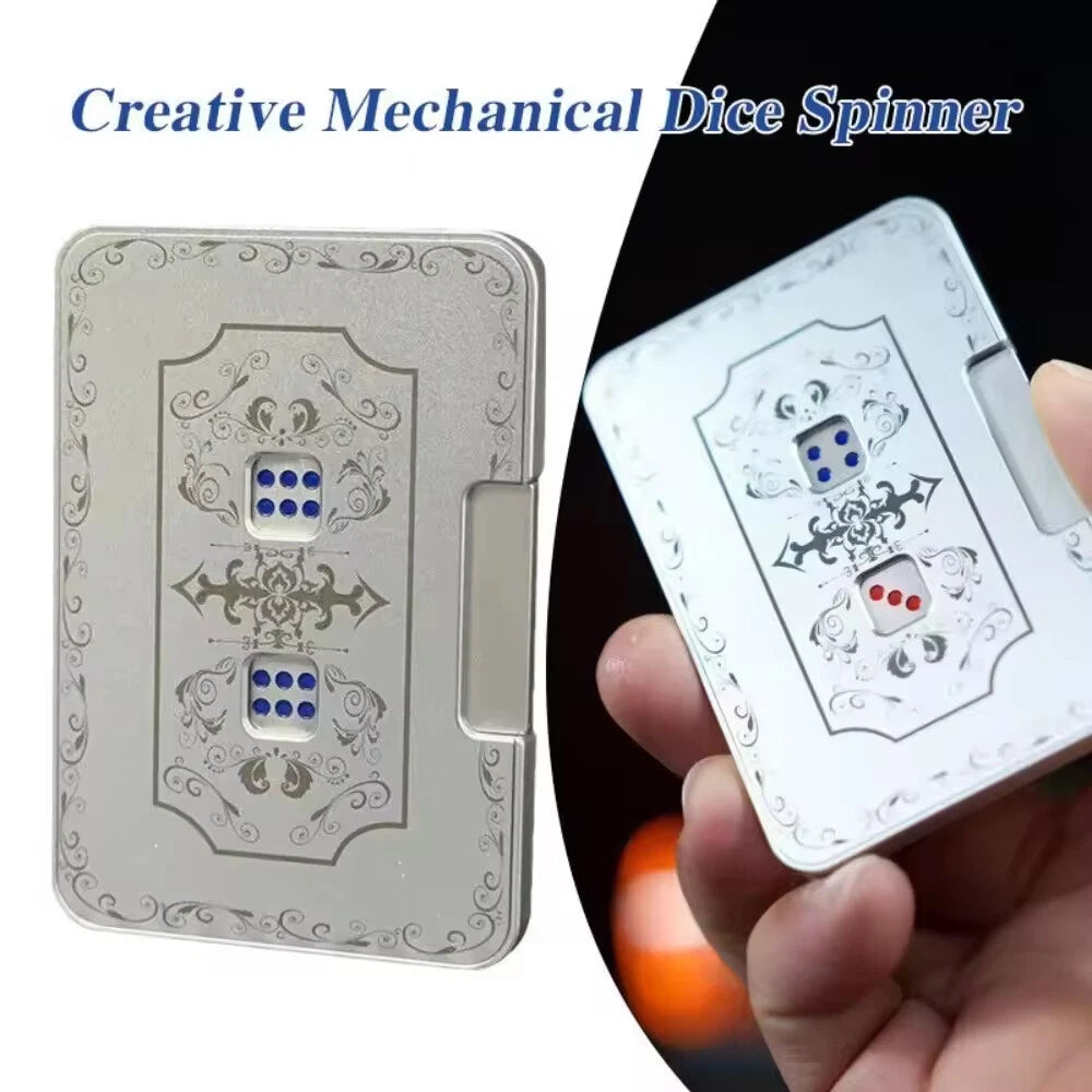 Creative Mechanical Dice Spinner,Aluminum Alloy Dice Spinner Fidget Game EDC Toy 07FC0E-D4 - KOEEK
