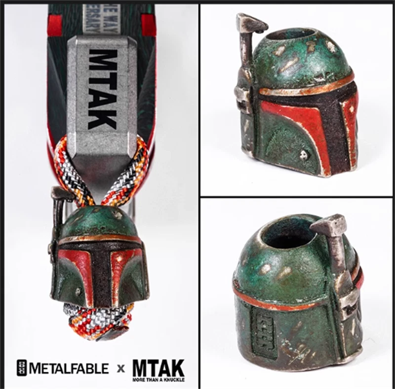 Boba Fett EDC Knife Outdoor Pendant Paracord Lanyard Bead 1PC Handmade Outdoor 07FC0E-D4 - KOEEK