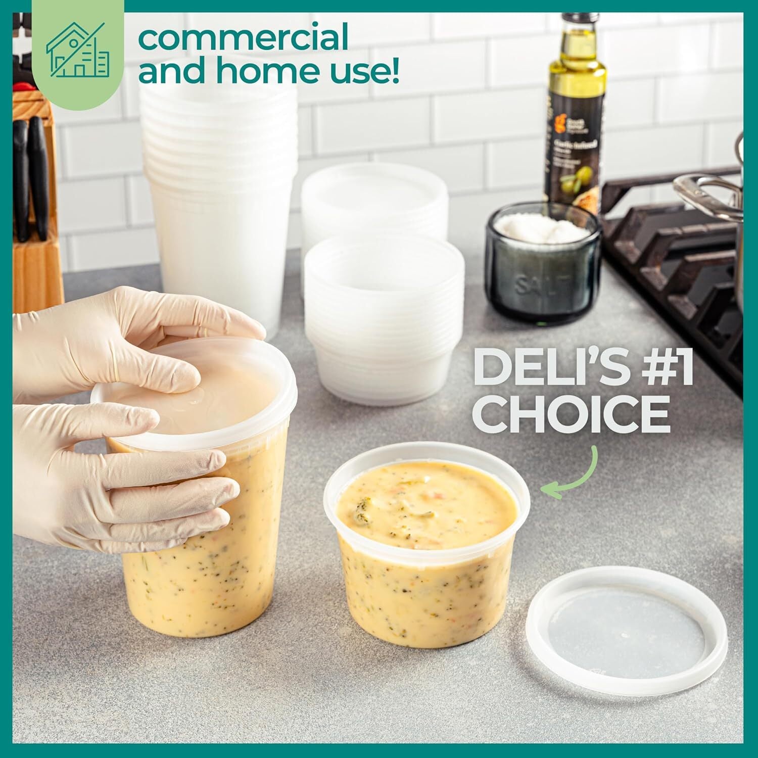 new JoyServe Deli Food Containers with Lids - (16 16 Sets - 16 & 32 oz, Clear JOYSERVE - KOEEK