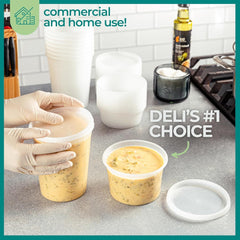 new JoyServe Deli Food Containers with Lids - (16 16 Sets - 16 & 32 oz, Clear JOYSERVE - KOEEK