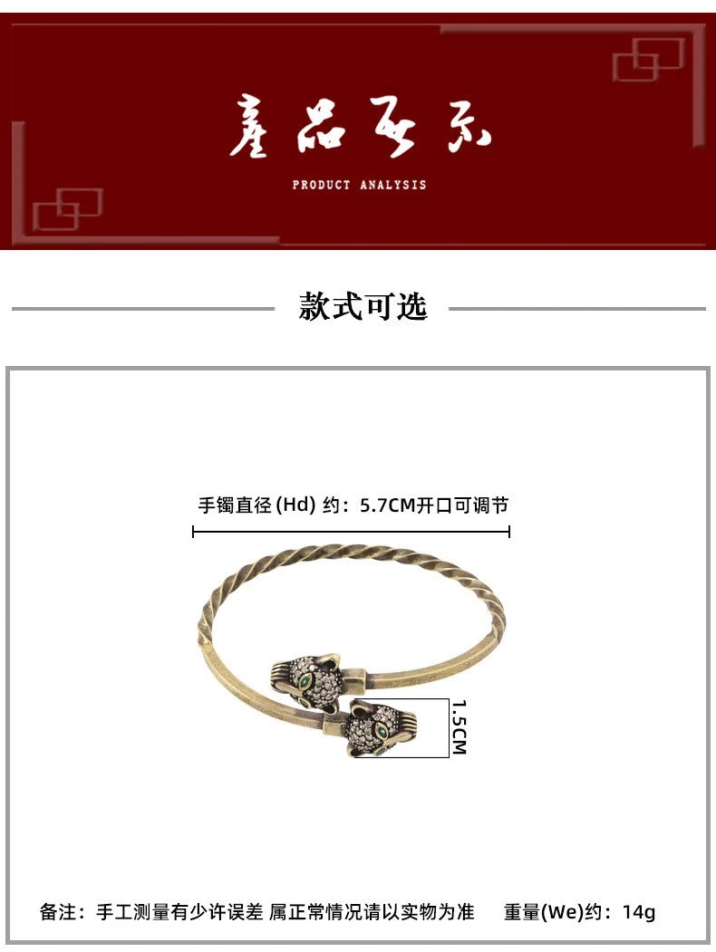 Trendy Rhinestone Brass Bangle Men Women Jewelry Fashion Handmade Bracelet 07FC0E-D4 - KOEEK