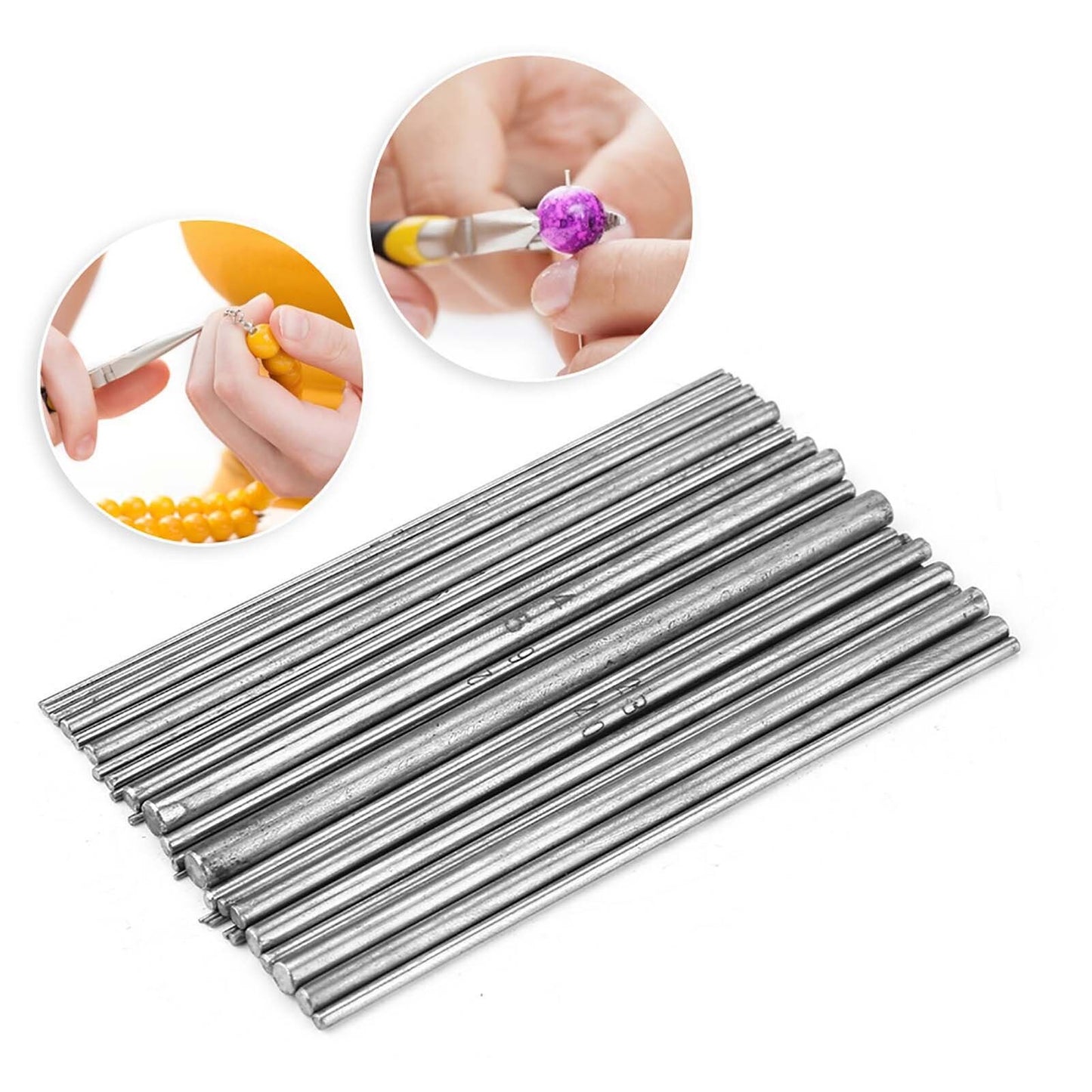 new 31PCS Stainless Steel Cored Rod Wire For Necklace Making Tool HPT koeek - KOEEK