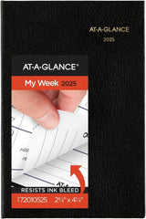 new AT-A-GLANCE 2025 Fine Diary, Weekly & Monthly 2-3/4" x 4-1/4", Black AT-A-GLANCE - KOEEK