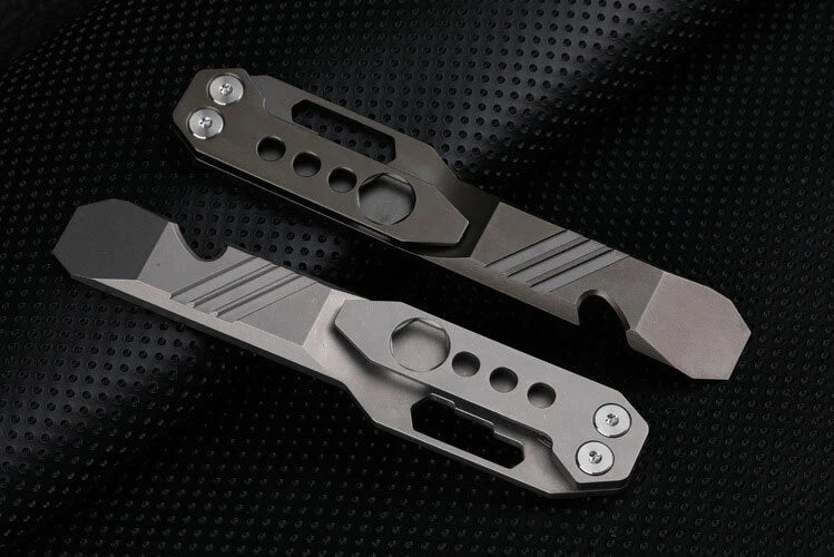 TC4 Titanium Alloy Pocket Pry Bar Pendant Crowbar Opener keychain Multi EDC Tool 07FC0E-D4 - KOEEK