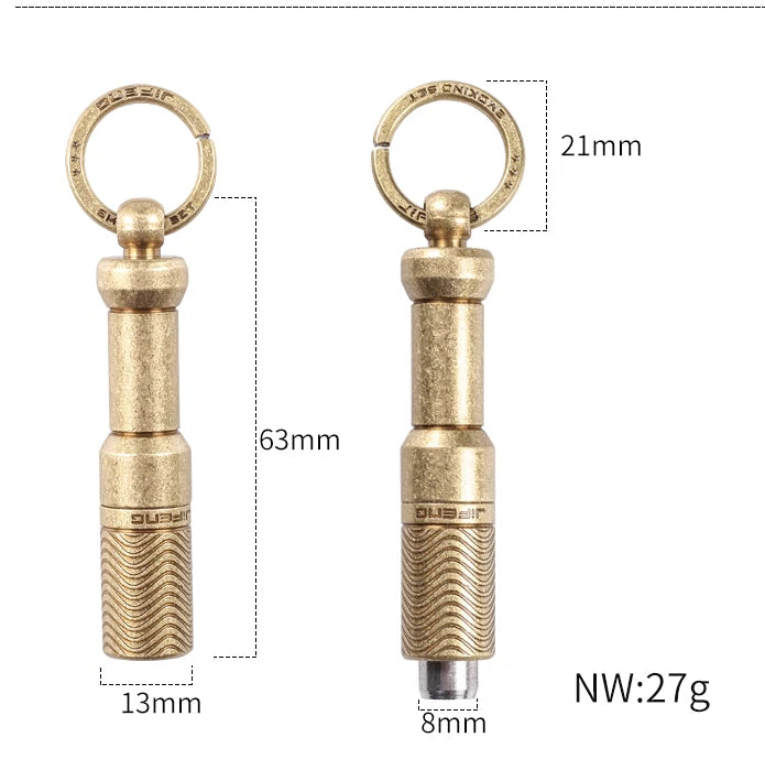 EDC Portable Cigar Hole Punch Cutter Cigar Puncher Cutting Drill Keychain Gifts 07FC0E-D4 - KOEEK