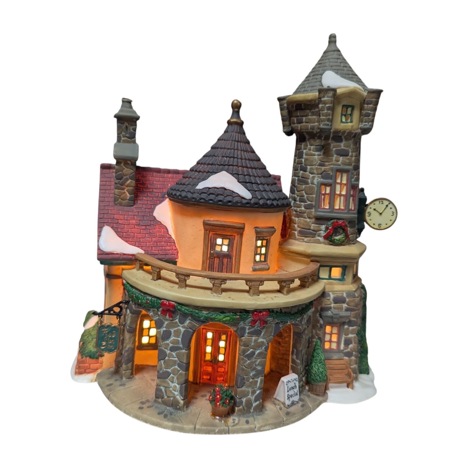 2 Heartland Valley Village Porcelain Lighted Red Lion Inn Department Christmas HEARTLAND - KOEEK