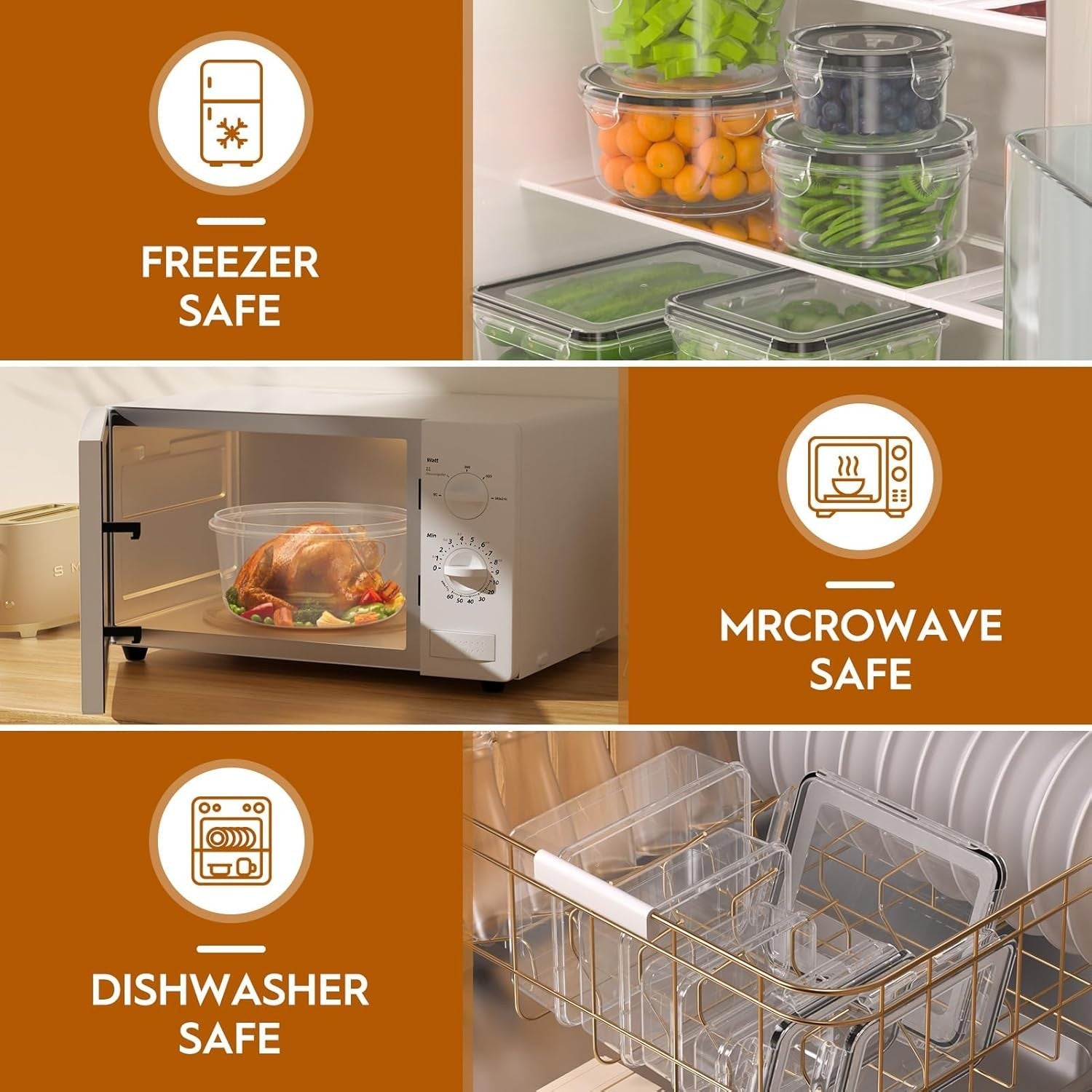 new 48 Pcs Larger Food Storage Containers with Lids Airtight (24 48 Piece 07FC0E-D4 - KOEEK