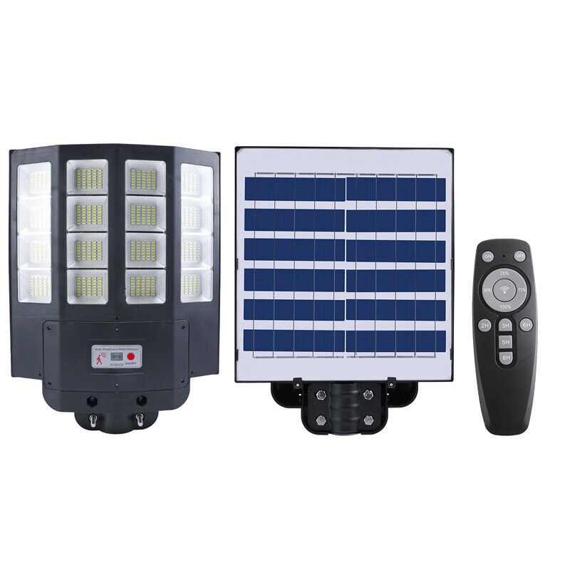 ny 1500W Solar Lights Bevegelsessensor Utendørs Vanntett Garden Yard Wall Street Lamp