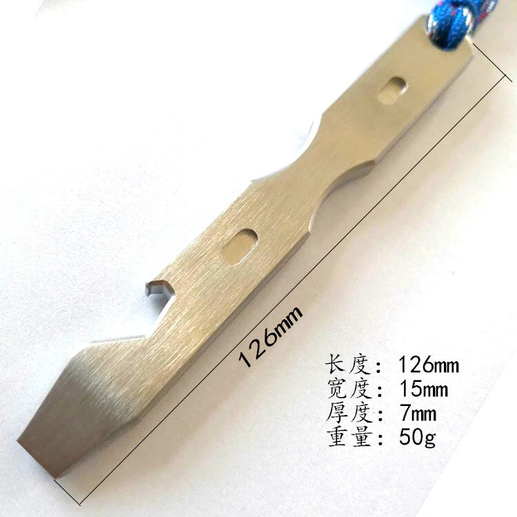 1Pc Titanium TC4 Crowbar Pry Bar Underreach EDC Tool Bottle Opener Pendant Gifts 07FC0E-D4 - KOEEK