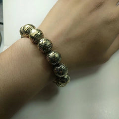 Brass Vintage Men’s Bead Bracelet Art Handcrafted Jewelry 07FC0E-D4 - KOEEK