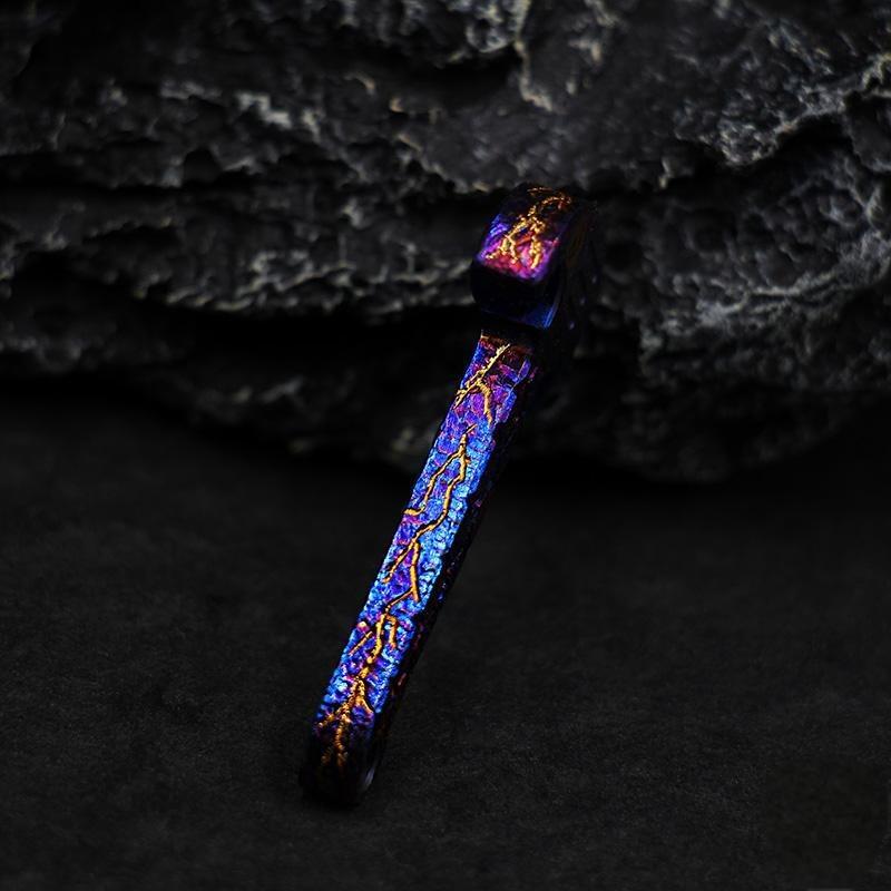 Handmade Titanium Keychain Necklace Pendant Pry Bar Crowbar Bottle Opener EDC 07FC0E-D4 - KOEEK