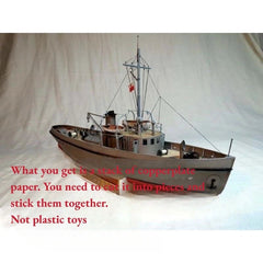DIY Card Model: ORP Nurek Polish Tugboat - Relaxing Military Papercraft Project 07FC0E-D4 - KOEEK