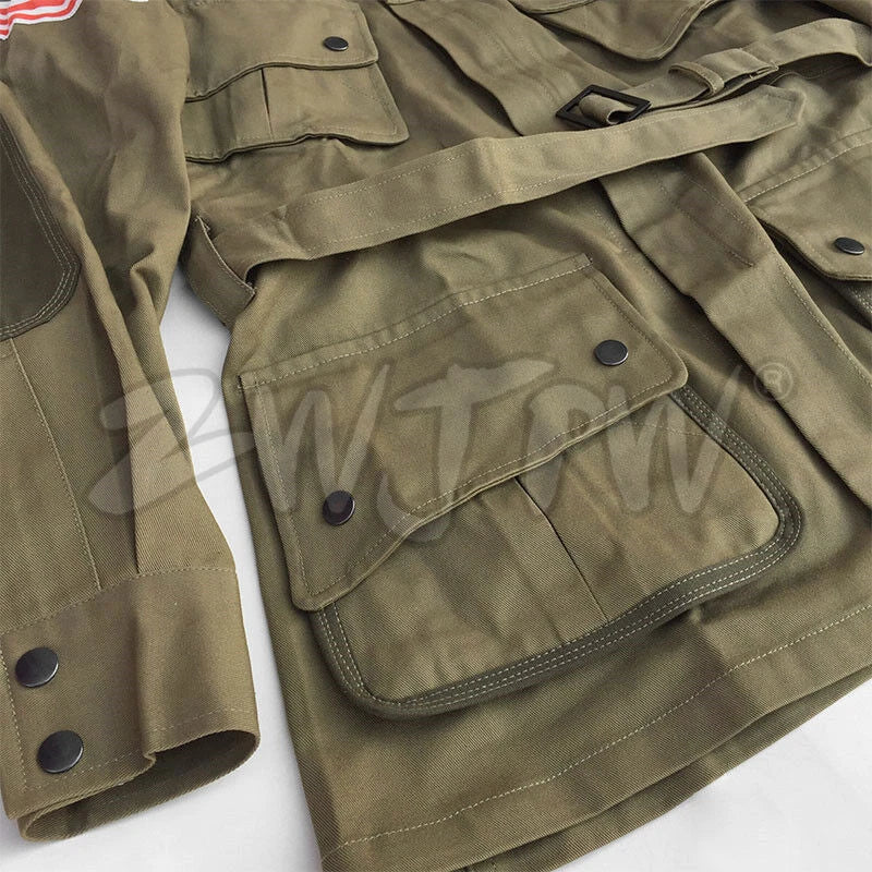 WW2 US M42 10182 Army Men's  Uniform Paratrooper Costume Sets Solider Clothing 07FC0E-D4 - KOEEK