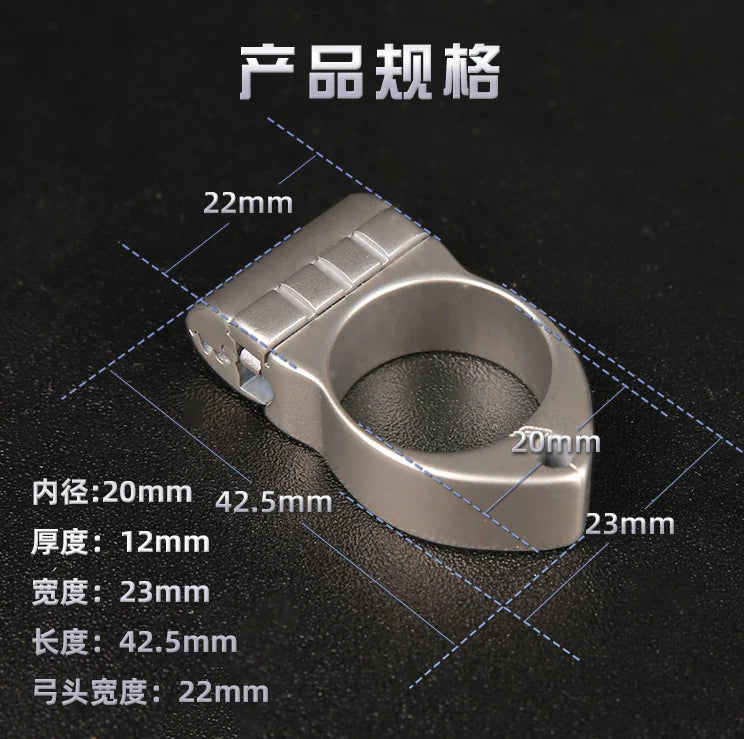 Safety Leisure Finger Ring Small Slingshots Titanium Alloy Shooting Catapults 07FC0E-D4 - KOEEK
