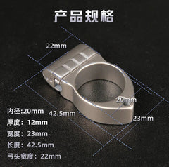 Safety Leisure Finger Ring Small Slingshots Titanium Alloy Shooting Catapults 07FC0E-D4 - KOEEK