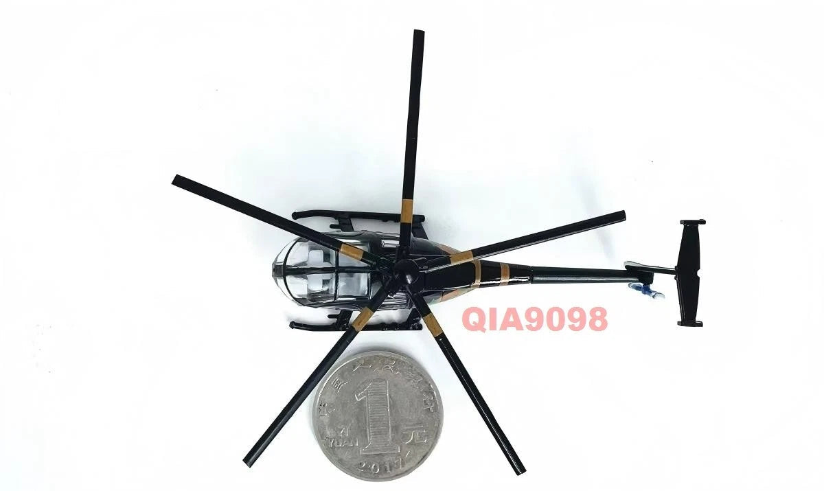 1/100 Scale US MD500 Little Bird Helicopter Assembled Metal + Plastic Model 07FC0E-D4 - KOEEK