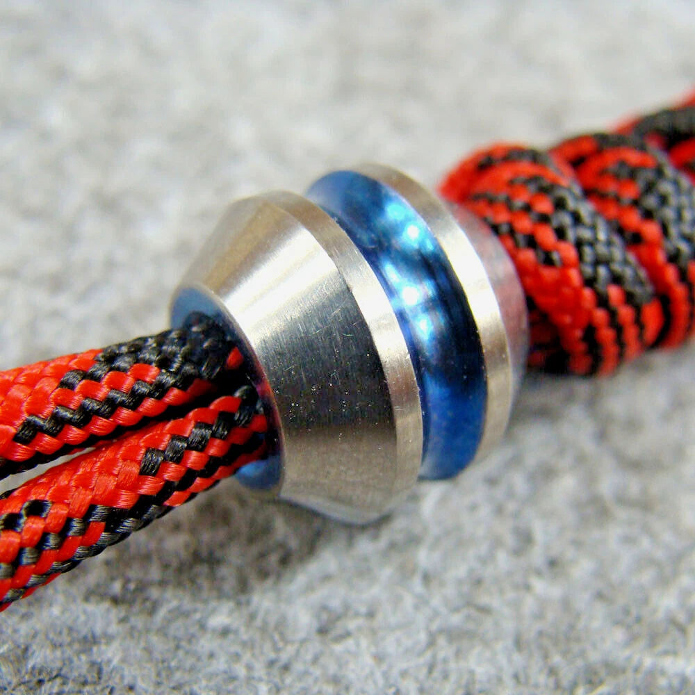 2pcs Titanium Lanyard Bead EDC Knife Paracord Beads Necklace Bracelet DIY Beads 07FC0E-D4 - KOEEK