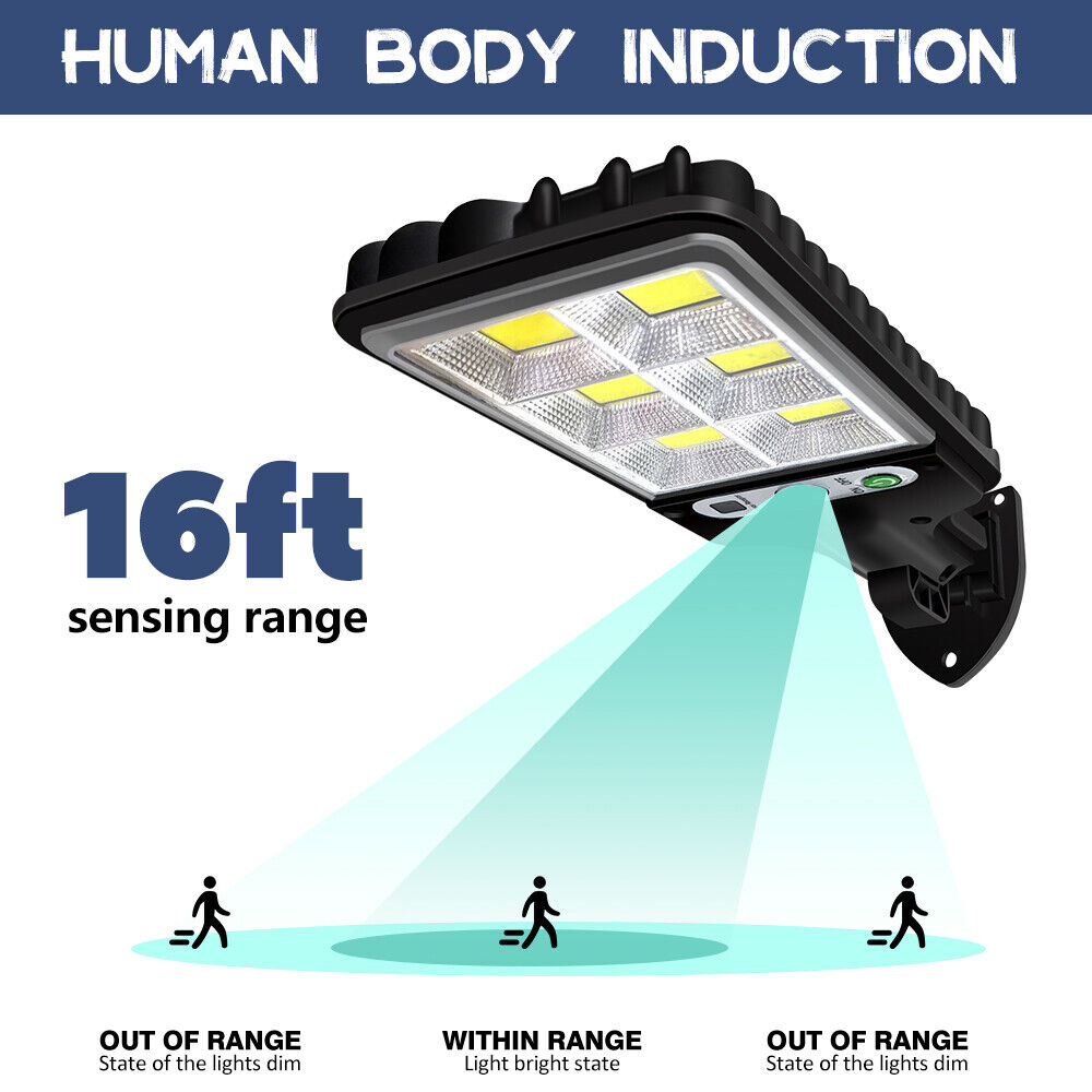 nye Solar Security Lights 4 Head 90000LM Motion Sensor Lights Justerbar Flood Light