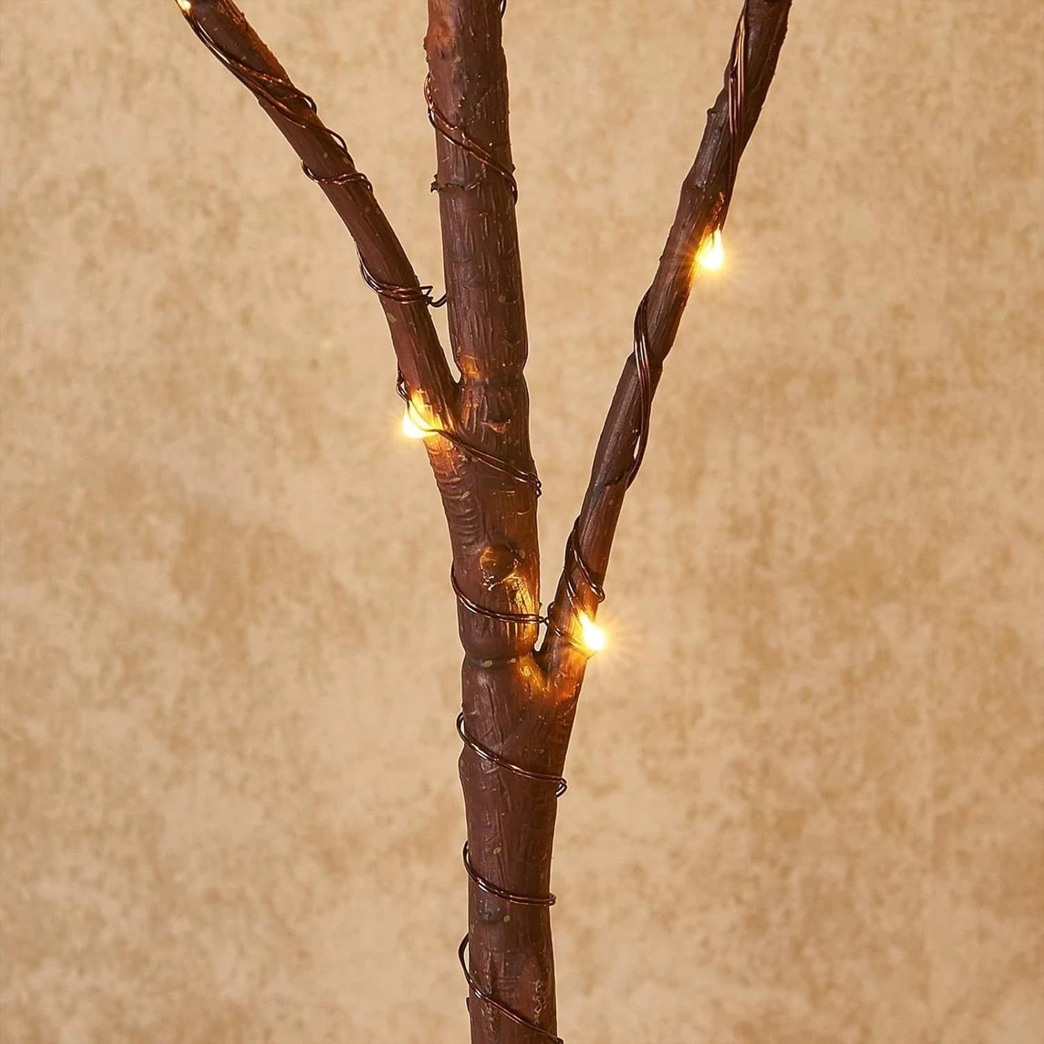 Light Brown Tree Branch 32 Inches 100 LED Light Strip with Timer 07FC0E-D4 - KOEEK