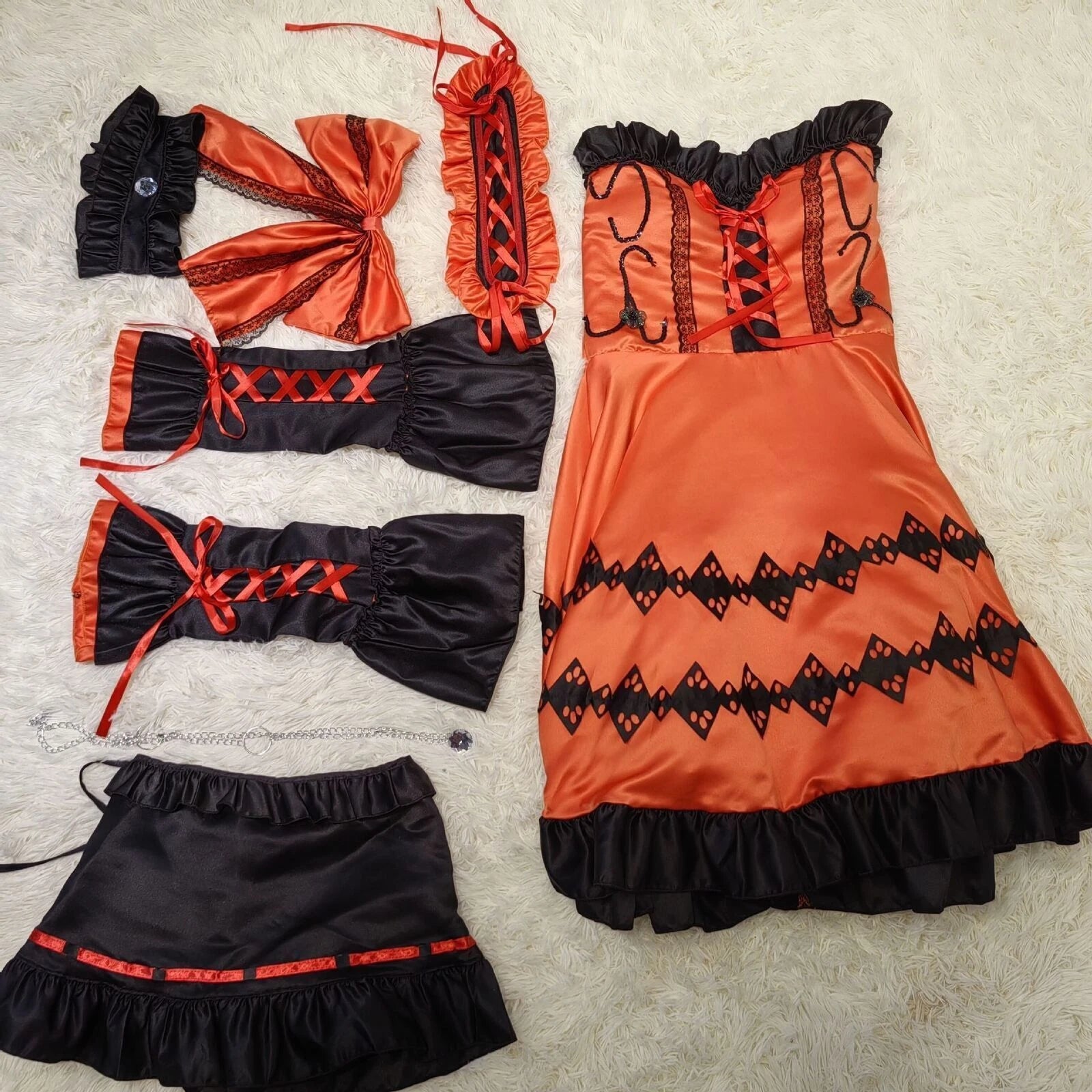 DATE A LIVE Tokisaki Kurumi Dresses Costume Cosplay Halloween Set Women Dress 07FC0E-D4 - KOEEK