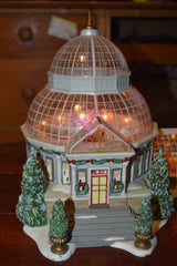 "Crystal Gardens" Conservatory in the box, with lights, Christmas city series 07FC0E-D4 - KOEEK