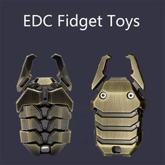 Retro Scarab EDC Fidget Toy Creative Zinc Alloy Push Fidget Slider Gift 07FC0E-D4 - KOEEK