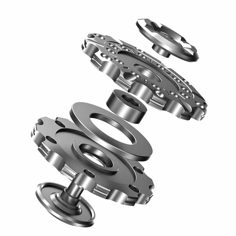 Stainless Steel Fidget Clicker Spinner Hand Spinner Adult Fidget EDC Toys Gifts 07FC0E-D4 - KOEEK