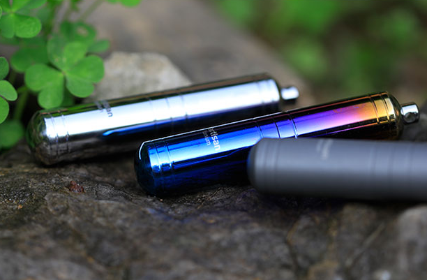 Pure Titanium Waterproof Pill Case Keychain pill Holder Container Organizer EDC 07FC0E-D4 - KOEEK