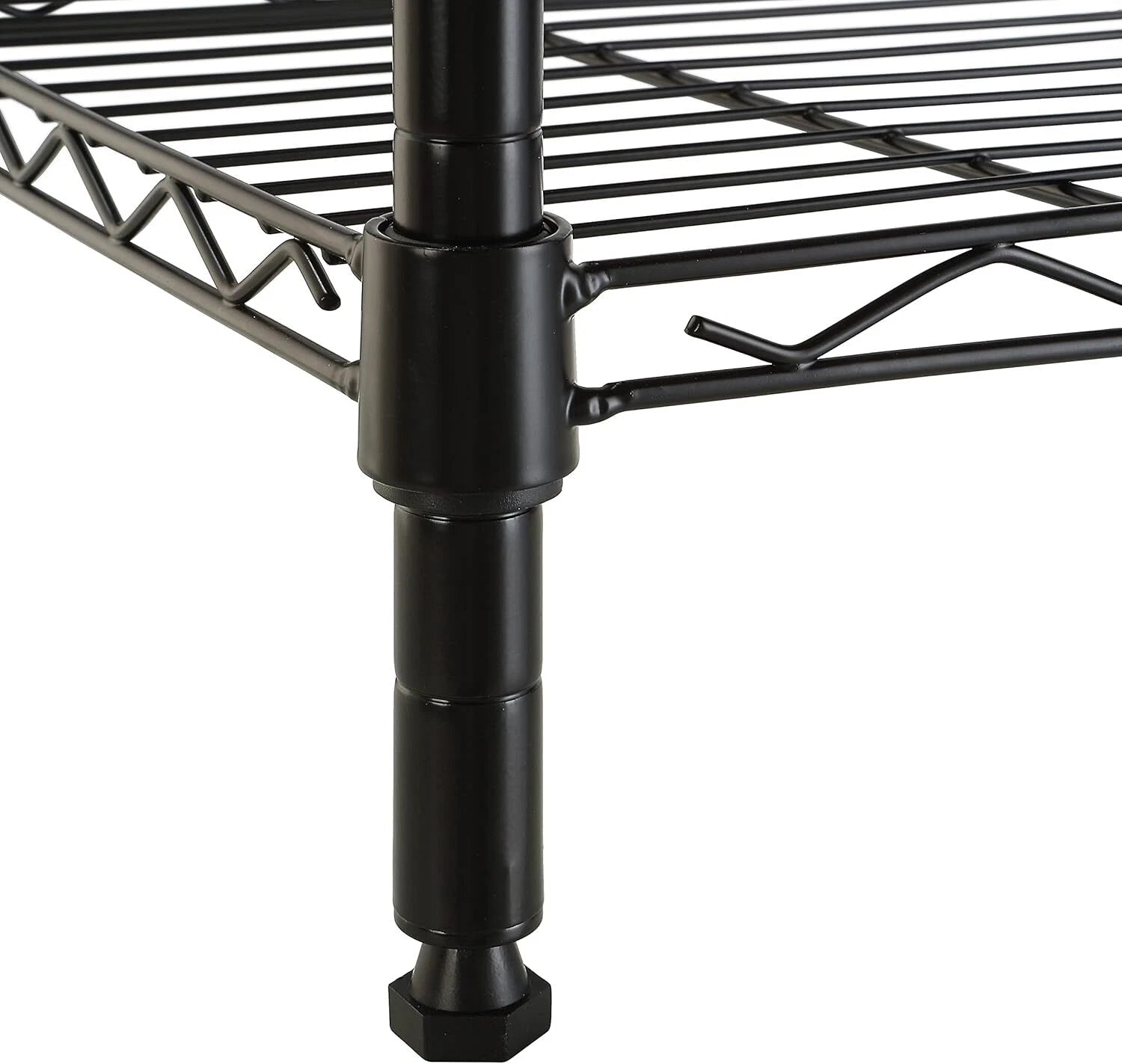 4 Wire Storage Shelves, Adjustable, Sturdy, Easy to Assemble, Black 07FC0E-D4 - KOEEK