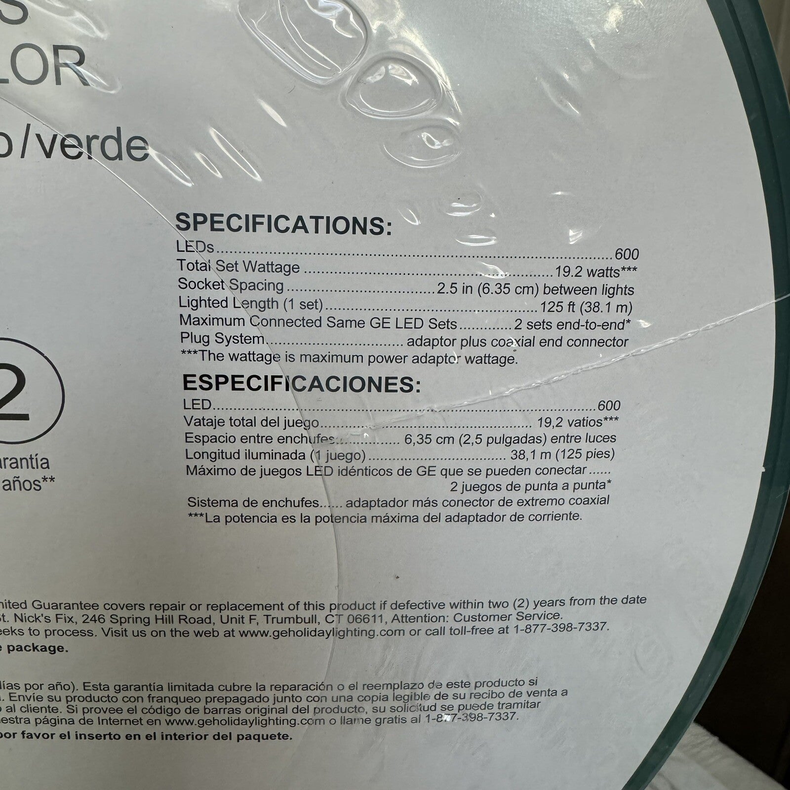GE Color Choice 600-Ct 124 ft Color Changing MicroBright LED Light 8 Function GE - KOEEK