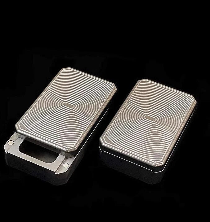 1PC TC4 Titanium Case Storage Container EDC Push Card Slider Pocket Toy Gift 07FC0E-D4 - KOEEK