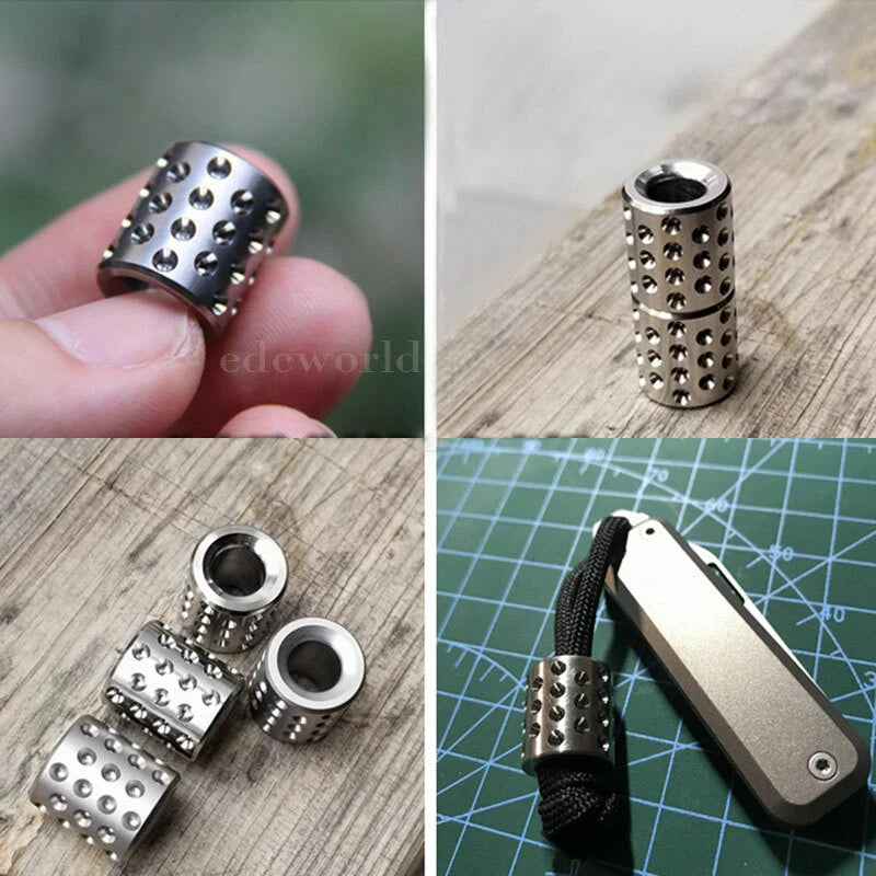 EDC Knife Tool Beads Titanium Paracord Beads Lanyard Pendant Zipper Head 07FC0E-D4 - KOEEK