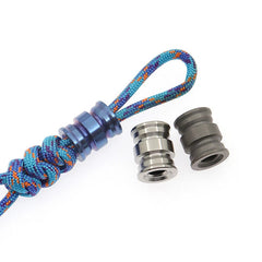 Titanium Alloy Knife Bead Parachute Rope Lanyard Pendant EDC DIY Zipper Head 07FC0E-D4 - KOEEK