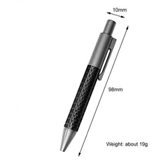 Mini Pocket Titanium + Carbon Fibre Ballpoint Pen Signature Pen w/ 2pcs Refills 07FC0E-D4 - KOEEK