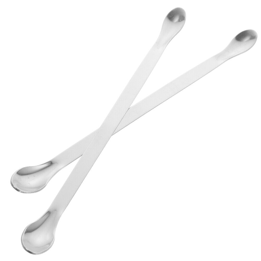 new 2 Pcs Laboratory Sampling Tools Stainless Steel Weighing Spoon koeek - KOEEK