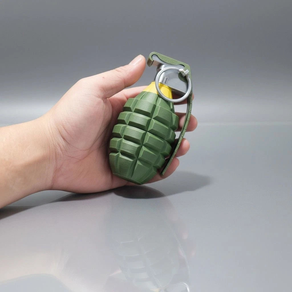 US Hand Grenade Pen Holder 3D Printed Openable Desktop Display Creative Gift 07FC0E-D4 - KOEEK