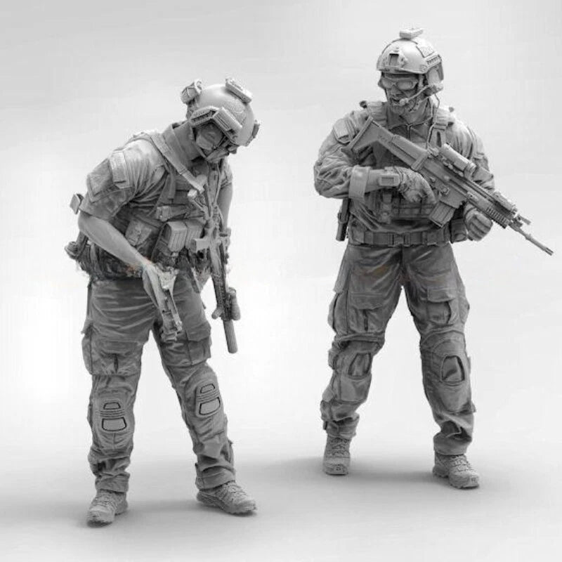 1/35 Resin Figure Model Kit US Special Forces 2 Figures Unassambled Unpainted 07FC0E-D4 - KOEEK
