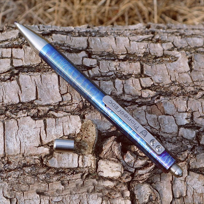 Titanium Alloy Flame Roasted Pocket Signature Ball Pen Outdoor Record EDC Pen 07FC0E-D4 - KOEEK