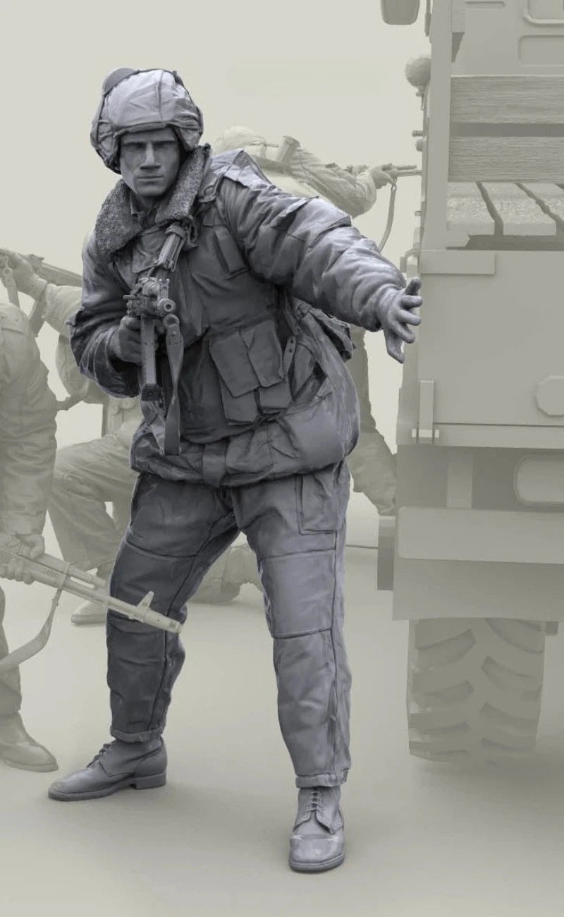 1/16 Resin Figure Model Kit Russian Internal Troops Unassembled Unpainted 07FC0E-D4 - KOEEK