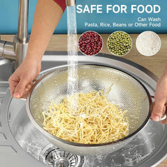 Kitchen strainer, 5 liters, stainless steel strainer with handle 07FC0E-D4 - KOEEK