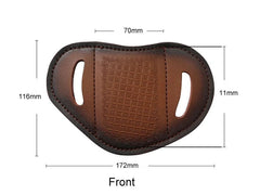 EDC Carved Cow Hand Made Leather Sheath for Folding Knife Belt Clip Cover Pouch 07FC0E-D4 - KOEEK