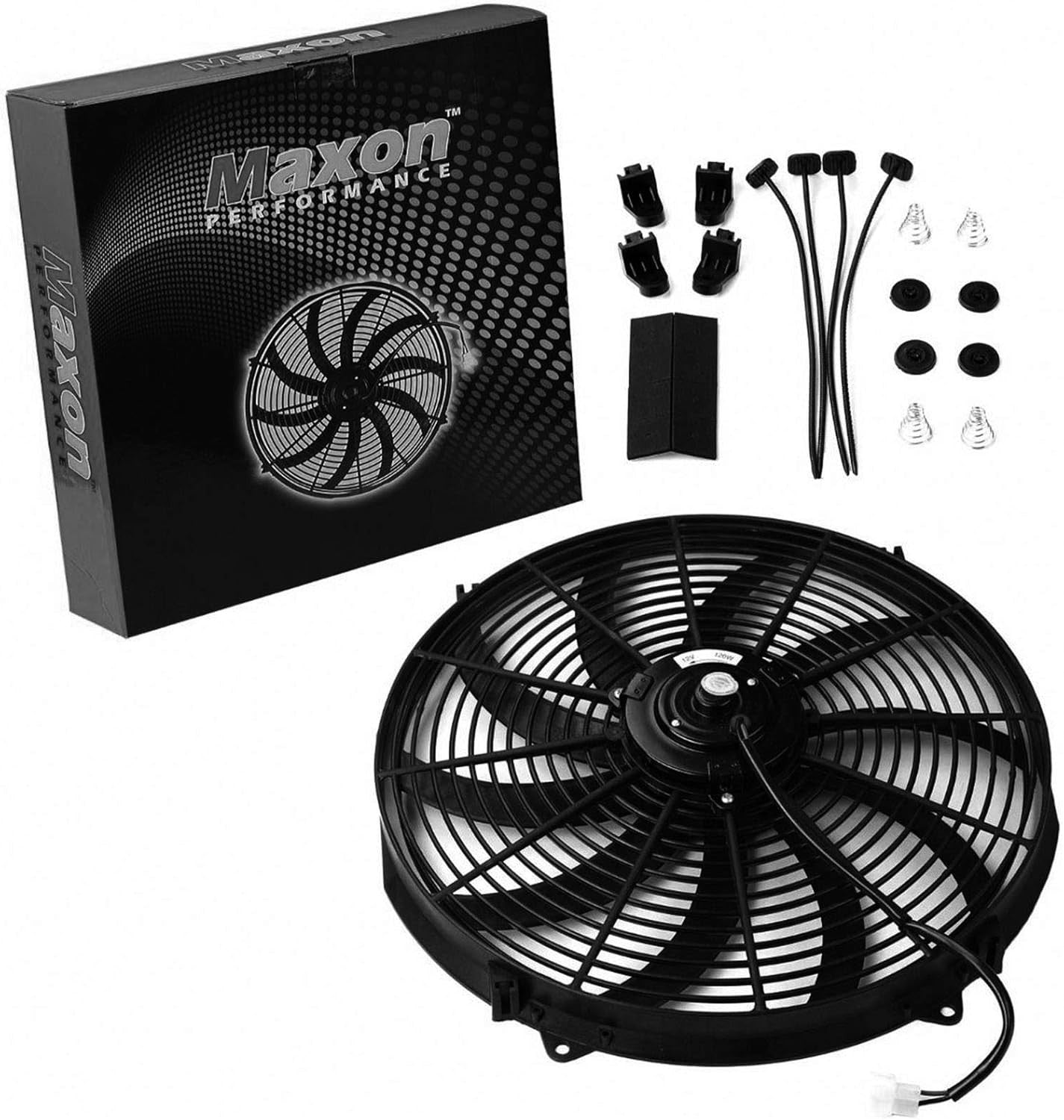 new 16" inch Universal Slim Fan Push Pull Electric Radiator 16 Inch, Black
