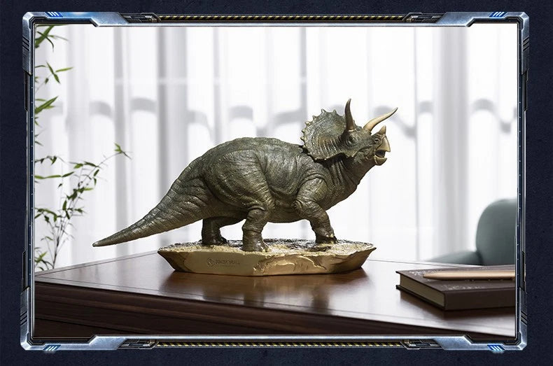Limited 1:20 Triceratops Dinosaur Brass Statue Model Figure Collectible Display 07FC0E-D4 - KOEEK